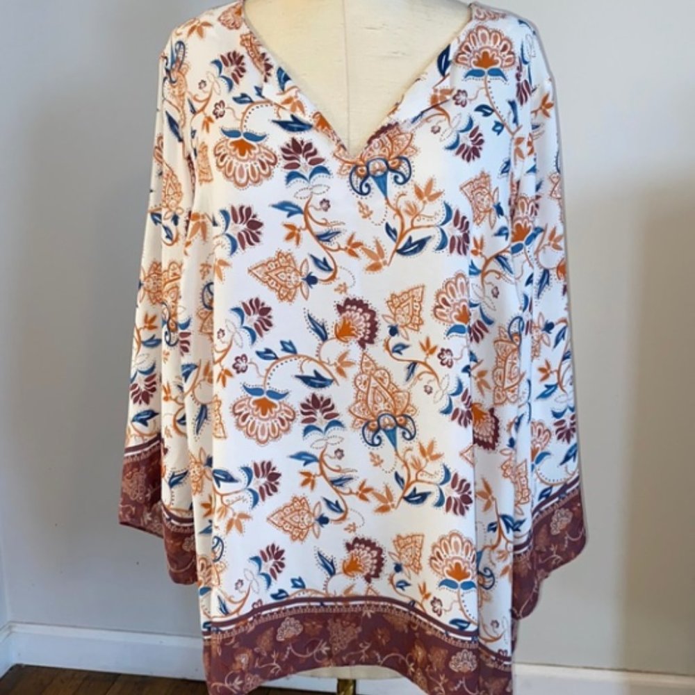 Violet & Claire Boho tunic top sx 1X